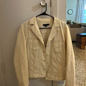 Women's Cream Denim Jacket